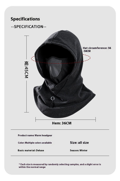 3-in-1 Thermal Fleece Balaclava | Windproof Hood, Neck Warmer & Face Mask in One | Warm Winter Ski, Cycling, Running & Dog Walking Hat for Men & Women | Adjustable Drawstring | 4 Colours — photo 13