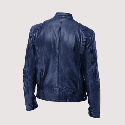 Men's Classic Leather Jacket in a Sleek, Modern Biker Style — photo 5