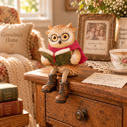 Nordspur | Cute Ornamental Figure of a Reading Owl — photo 8