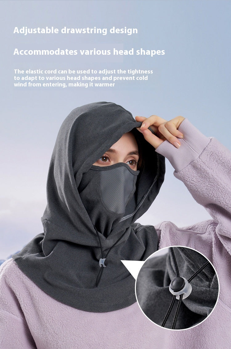 3-in-1 Thermal Fleece Balaclava | Windproof Hood, Neck Warmer & Face Mask in One | Warm Winter Ski, Cycling, Running & Dog Walking Hat for Men & Women | Adjustable Drawstring | 4 Colours — photo 8