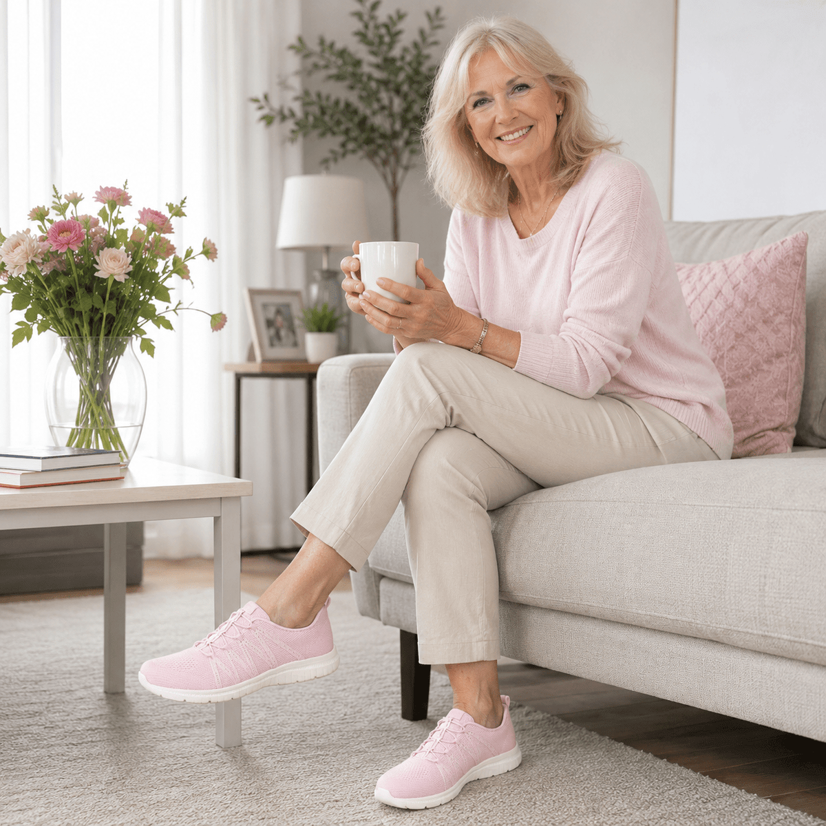 Orthopaedic Sparkle Knit Comfort Sneakers for Women - Chic Style & Support — photo 2