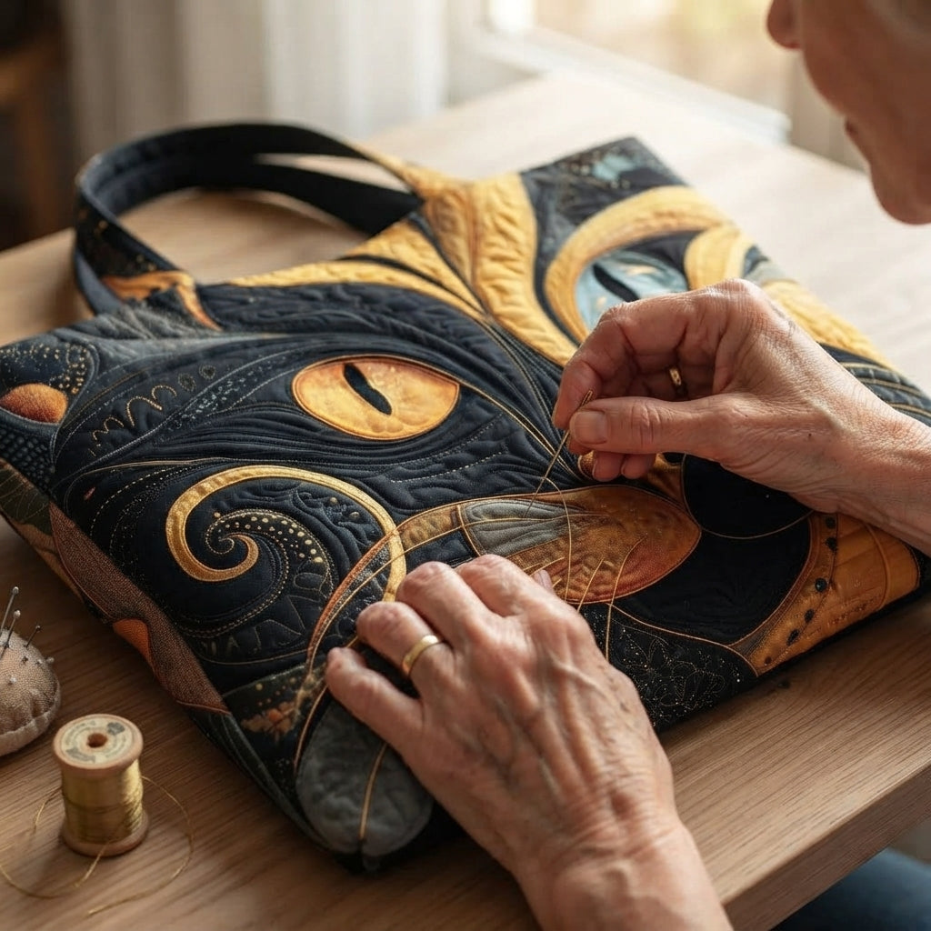 Handmade Soft Quilted Everyday Tote Bag — photo 4