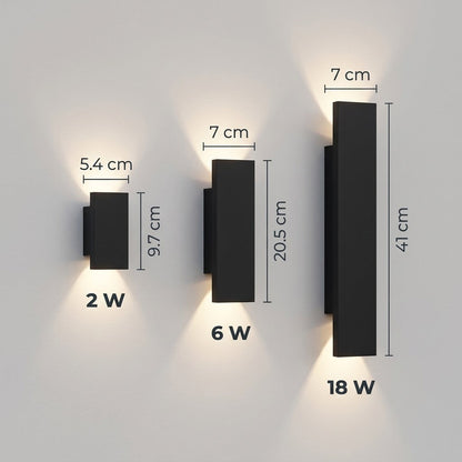 LED Outdoor Wall Light Up & Down, IP65, Aluminium, Black/White, 10–41 cm — photo 11