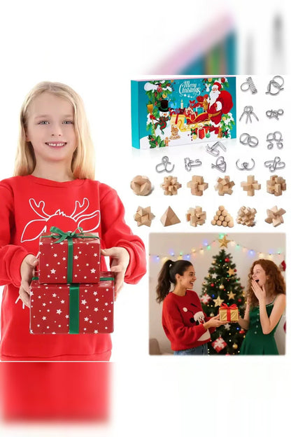 Puzzle Advent Calendar 2026 – 24 Metal and Wooden Brain Teasers — photo 5