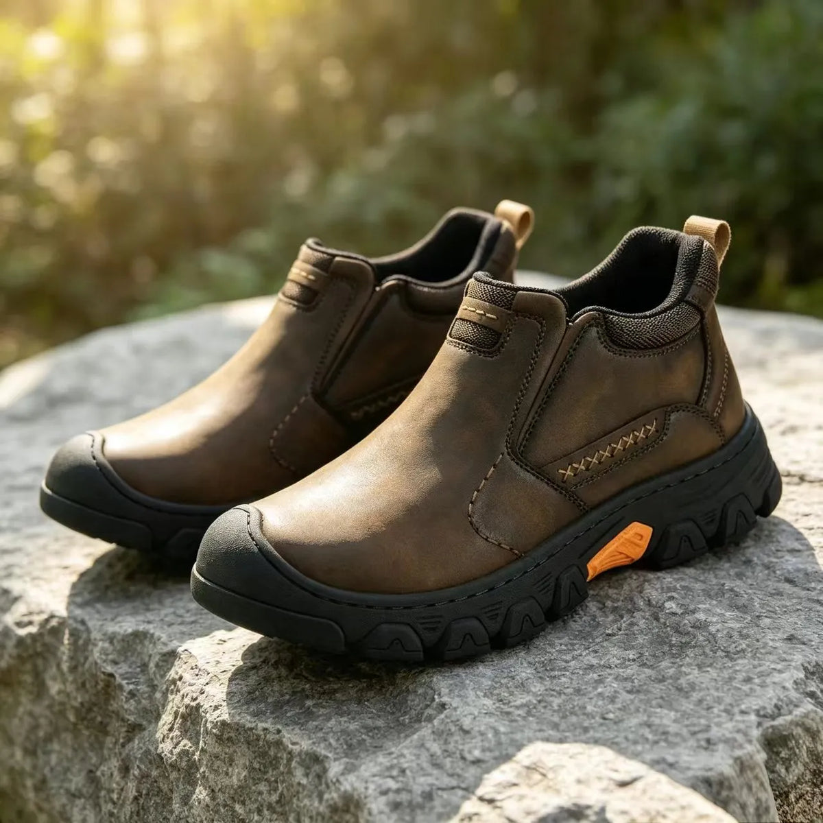Men's Slip-On Outdoor Shoes in Genuine Leather