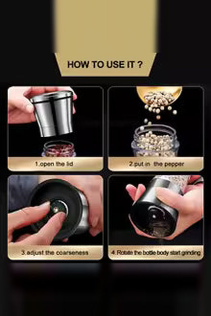 Dual Salt and Pepper Grinder – Two Ceramic Burrs in One Mill — photo 6