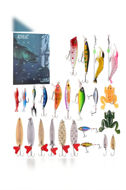 Fishing Advent Calendar – 24 Lures, Spinners and Soft Baits — photo 1
