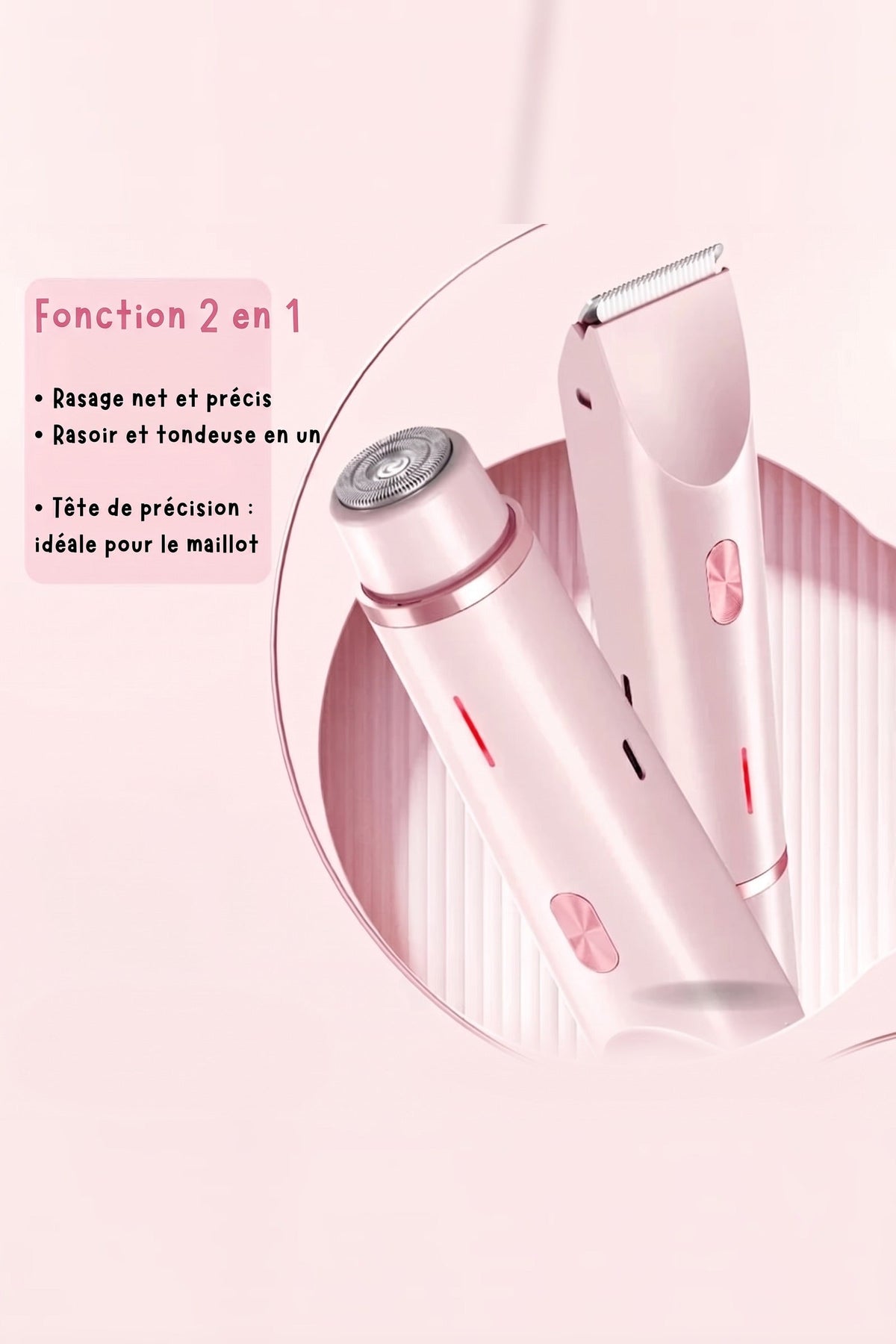 Intimate Electric Razor – Cordless, Two Interchangeable Heads, Waterproof — photo 5