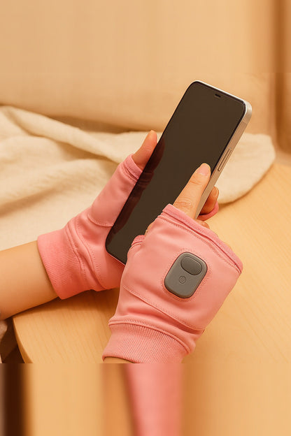 Heated Fingerless Gloves – USB Rechargeable, Adjustable Heat, Soft Lining — photo 3