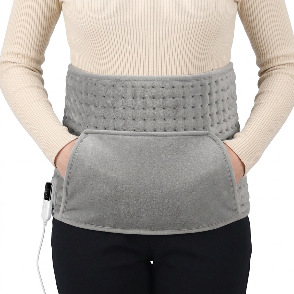 Electric Heating Pad Belt with 10 Heat Settings and Pocket — photo 2
