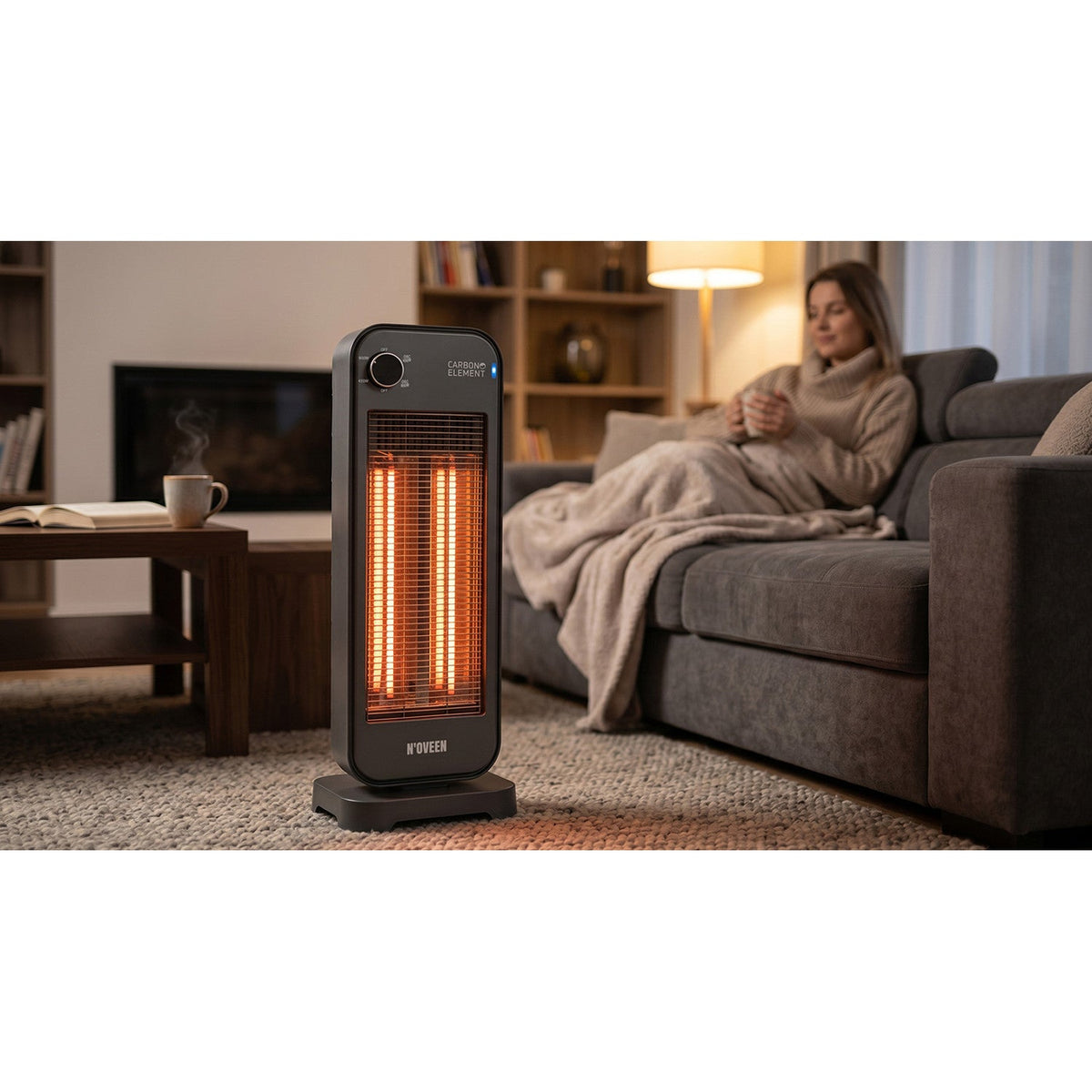 Noveen 900W Infrared Radiant Heater with 2 Heat Settings — photo 6