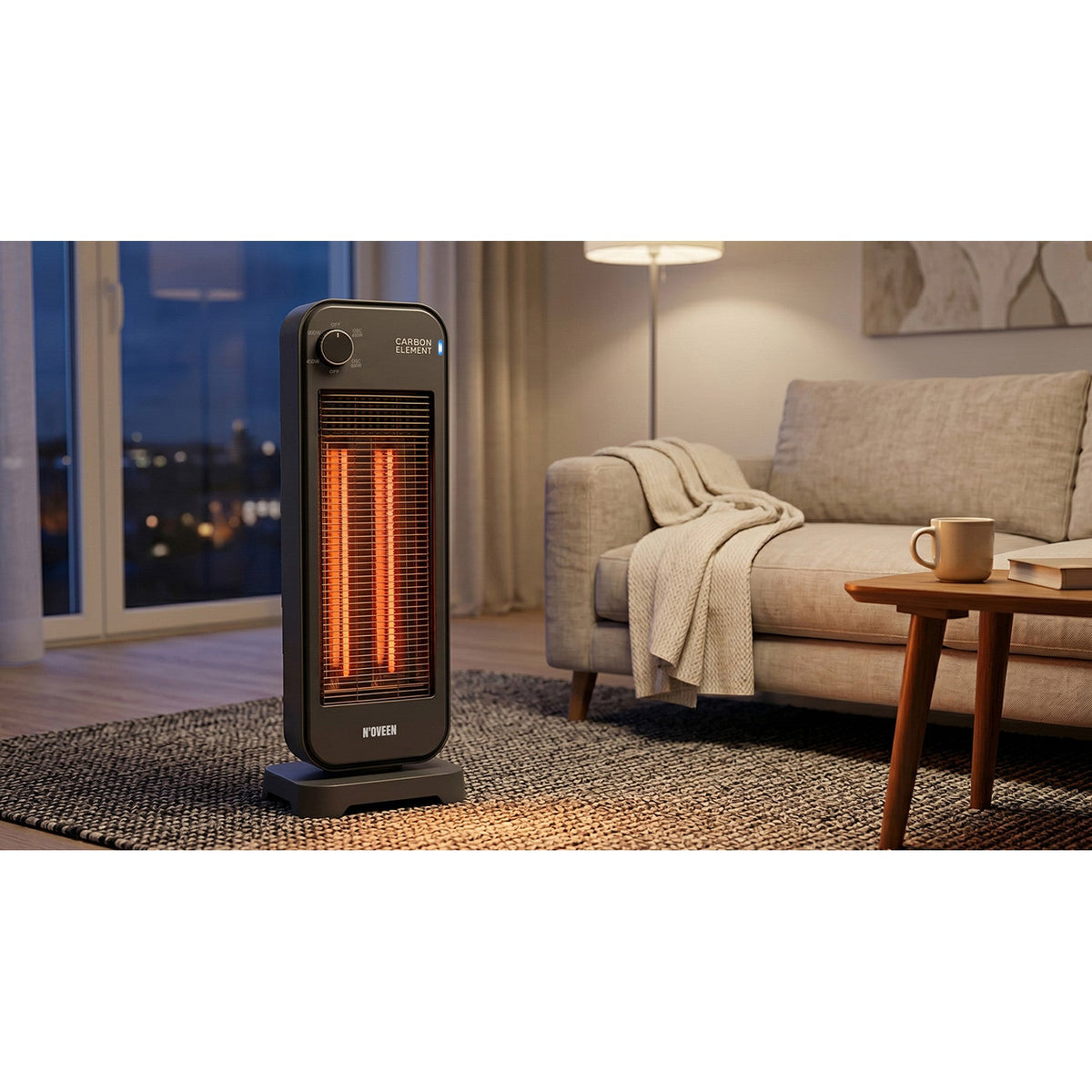 Noveen 900W Infrared Radiant Heater with 2 Heat Settings — photo 7