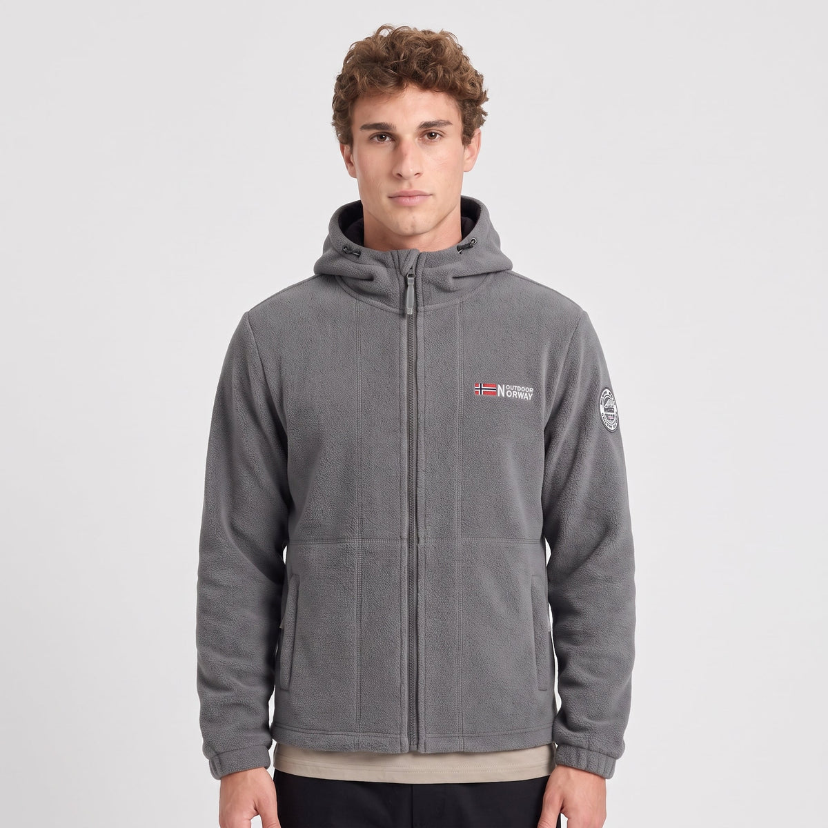 Men's Windproof Hooded Fleece Jacket for Walking & Hiking — photo 38