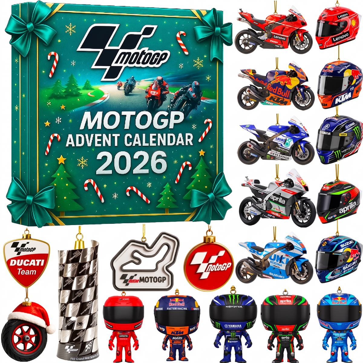 Motorcycle Racing Advent Calendar 2026 – 24 Mini Racing Surprises for Motorsport Fans, Ages 8+ — photo 1