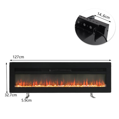 40/50/60/70 Inch Electric Fire with 12 Flame Colours & Remote Control — photo 9