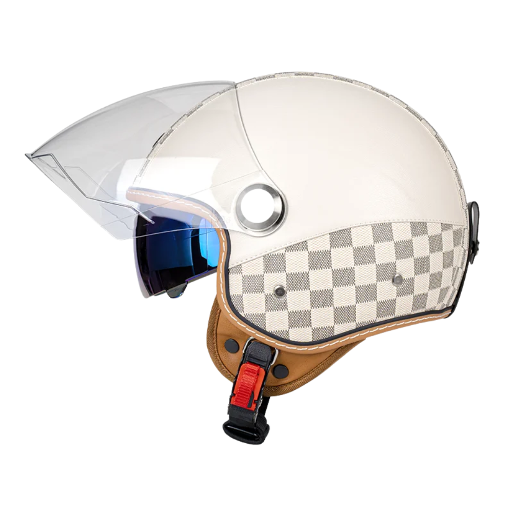 Retro Jet 3/4 Helmet – Open Face Dual Visor DOT/ECE Approved | meowbutter — photo 8