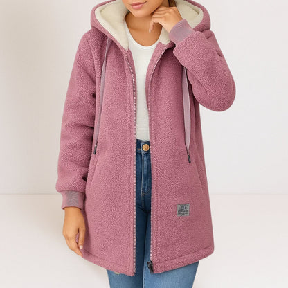 Women's Longline Wool-Effect Sherpa Hooded Jacket — photo 3