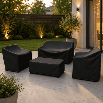 Patio Furniture Cover – Water-Resistant Outdoor Table & Chair Set Cover, Dustproof, Black or Silver, 33 Sizes — photo 5
