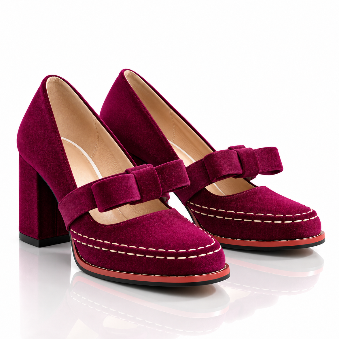 Nordspur | Bella Velvet Mary Jane Heels — photo 1