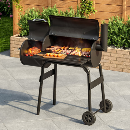 Charcoal BBQ Grill with Offset Smoker — photo 1