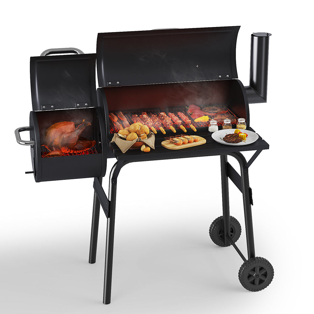 Charcoal BBQ Grill with Offset Smoker — photo 3