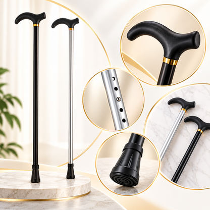 Adjustable Walking Cane Height Grip Foldable Stability — photo 5