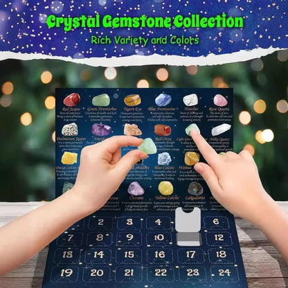 Gemstone Advent Calendar – 24 Natural Crystals & Stones for the Christmas Countdown, Rock Collection Gift, 2 Styles — photo 9