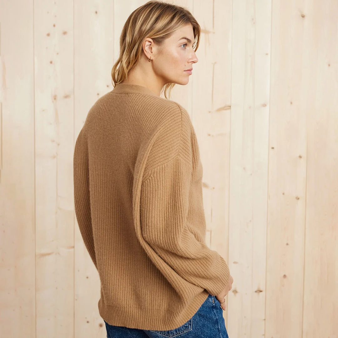 Womens Oversized Soft Knit Cashmere Cardigan — photo 3