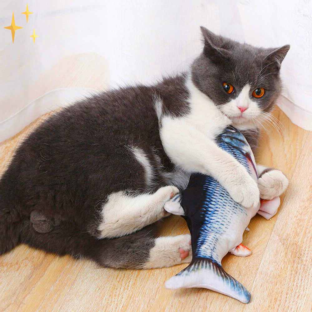 Flopping Fish Cat Toy – 4 Pack Interactive Moving Fish Cat Toys with Motion Sensor, USB Rechargeable — photo 2