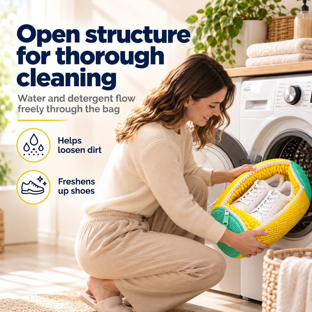 Shoe Washing Bag for the Washing Machine, Protects Sneakers and Reduces Banging — photo 4