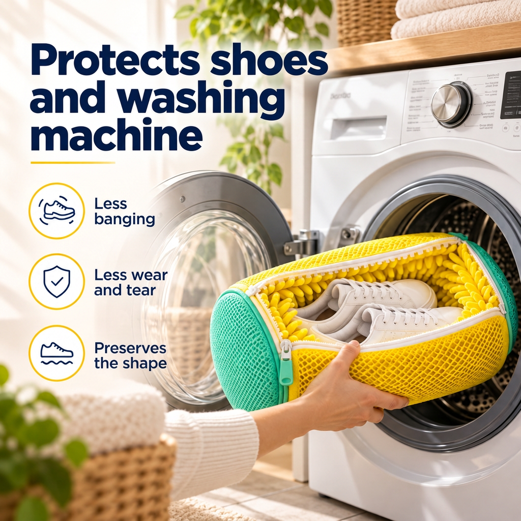Shoe Washing Bag for the Washing Machine, Protects Sneakers and Reduces Banging — photo 3