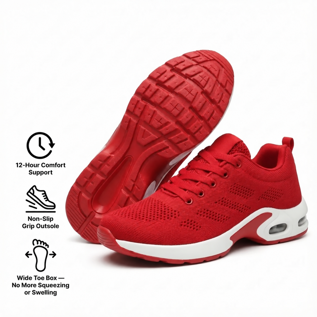 Perdepo™ — 12-Hour Shift Shoes for All-Day Foot, Knee & Back Pain Relief