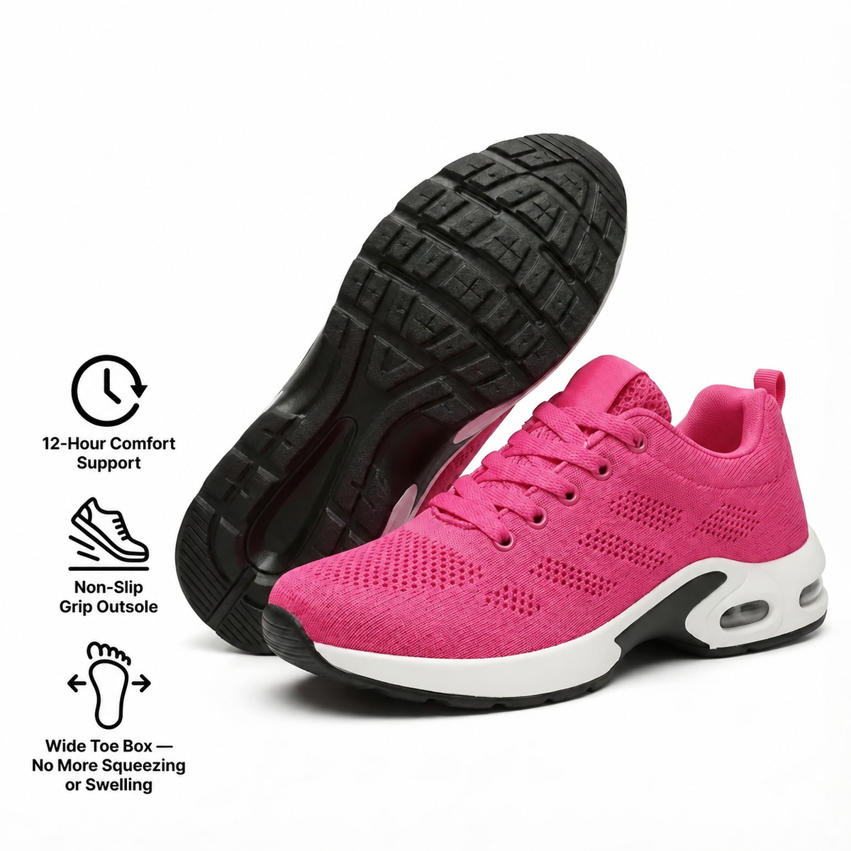 Perdepo™ — 12-Hour Shift Shoes for All-Day Foot, Knee & Back Pain Relief