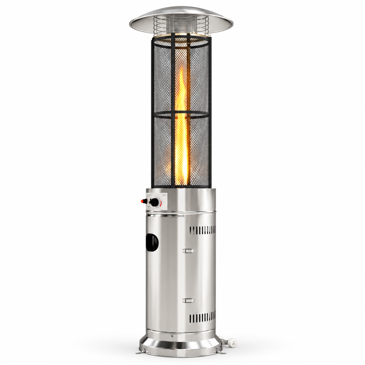 Gas Patio Heater with Wheels – Silver — photo 1