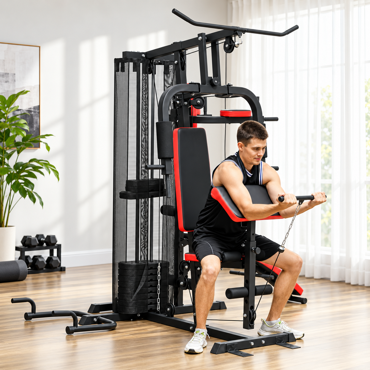 65kg Multi Gym Workout Station – Black — photo 7