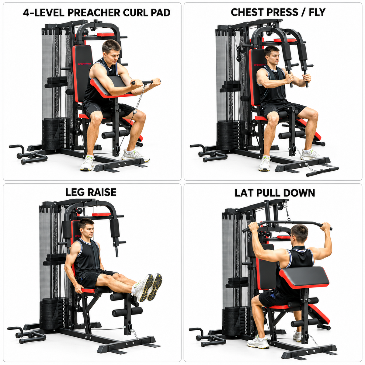 65kg Multi Gym Workout Station – Black — photo 4