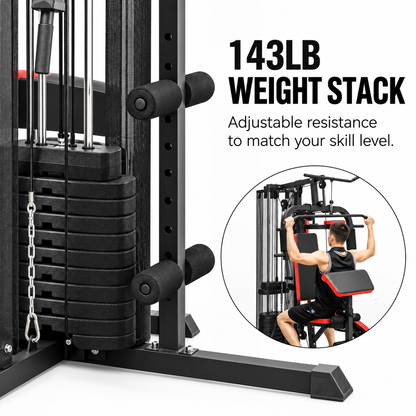 65kg Multi Gym Workout Station – Black — photo 3