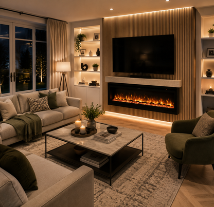 40/50/60 Inch Electric Fire with 12 Flame Colours & Remote Control — photo 4