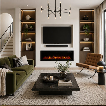 40/50/60 Inch Electric Fire with 12 Flame Colours & Remote Control — photo 3