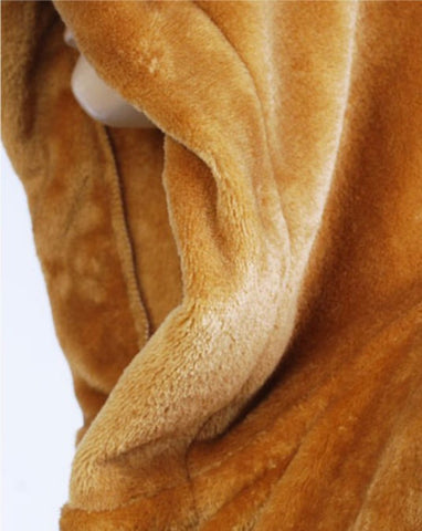 Men's Long Flannel Robe with Hood – Warm Extra-Long Hooded Bathrobe with Belt, Absorbent, Black or Brown – Hommes — photo 10