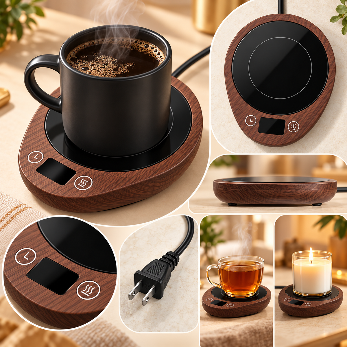 Coffee Mug Warmer with Temperature Control and Timer Function — photo 2