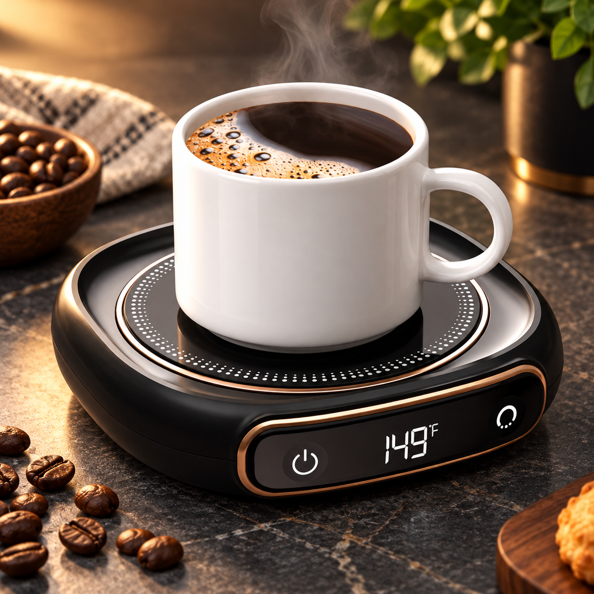 USB Rechargeable Coffee Mug Warmer with Temperature Control — photo 1
