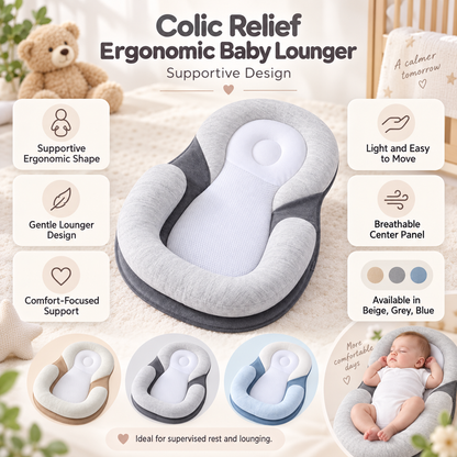 Colic Relief Ergonomic Baby Lounger Supportive Design — photo 7