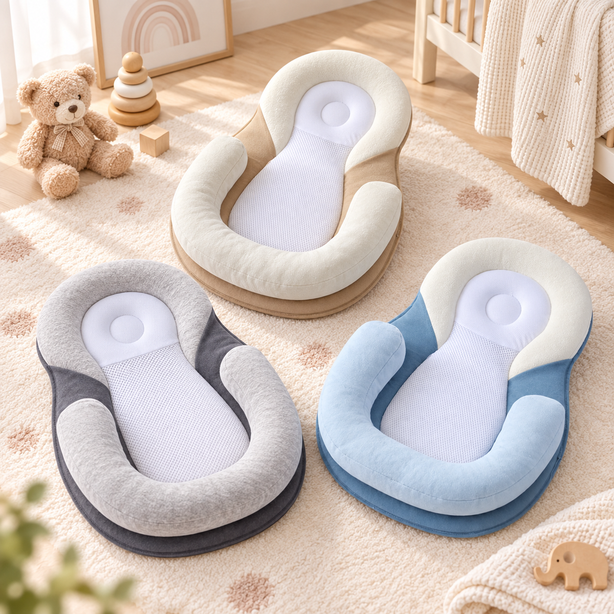 Colic Relief Ergonomic Baby Lounger Supportive Design — photo 1
