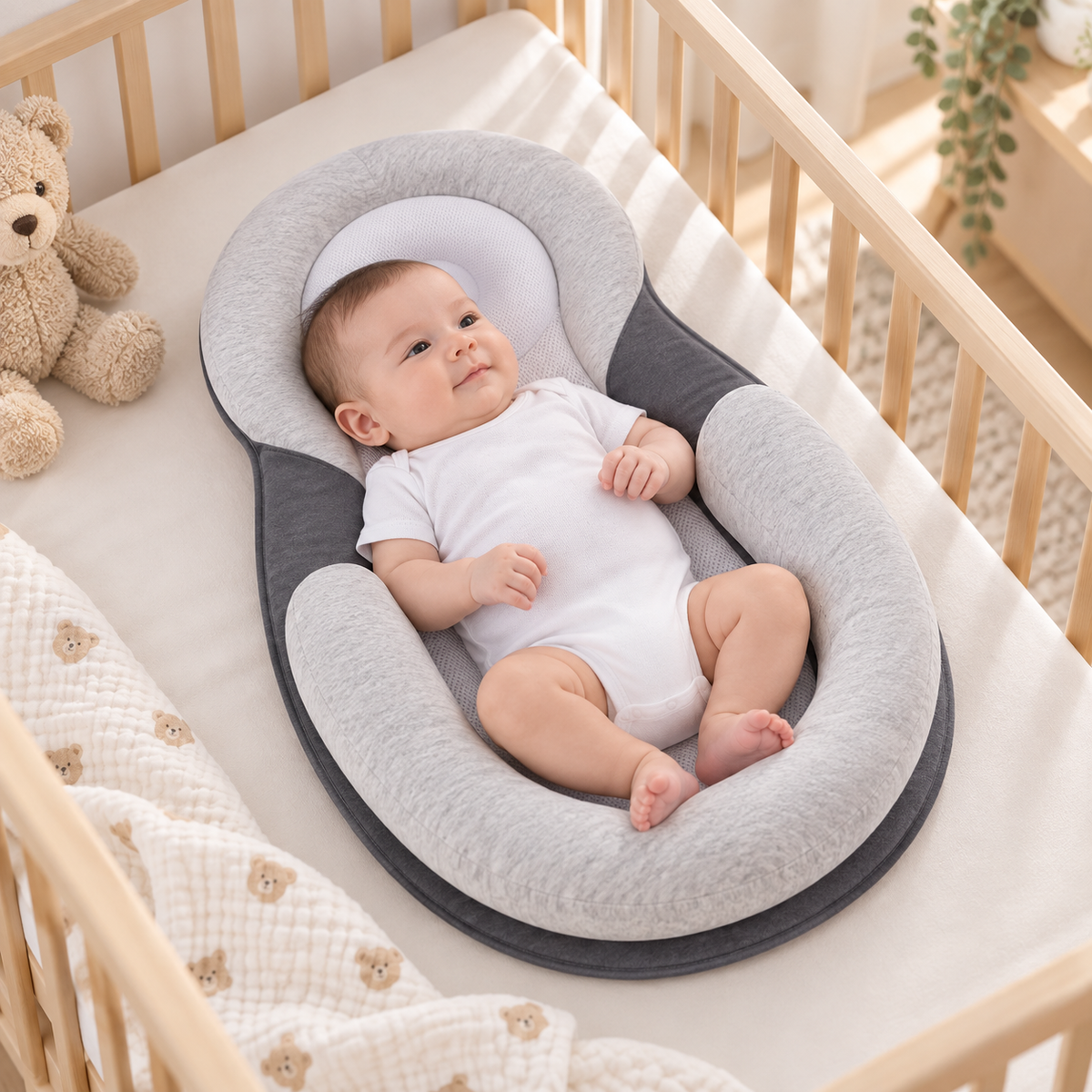 Colic Relief Ergonomic Baby Lounger Supportive Design — photo 5