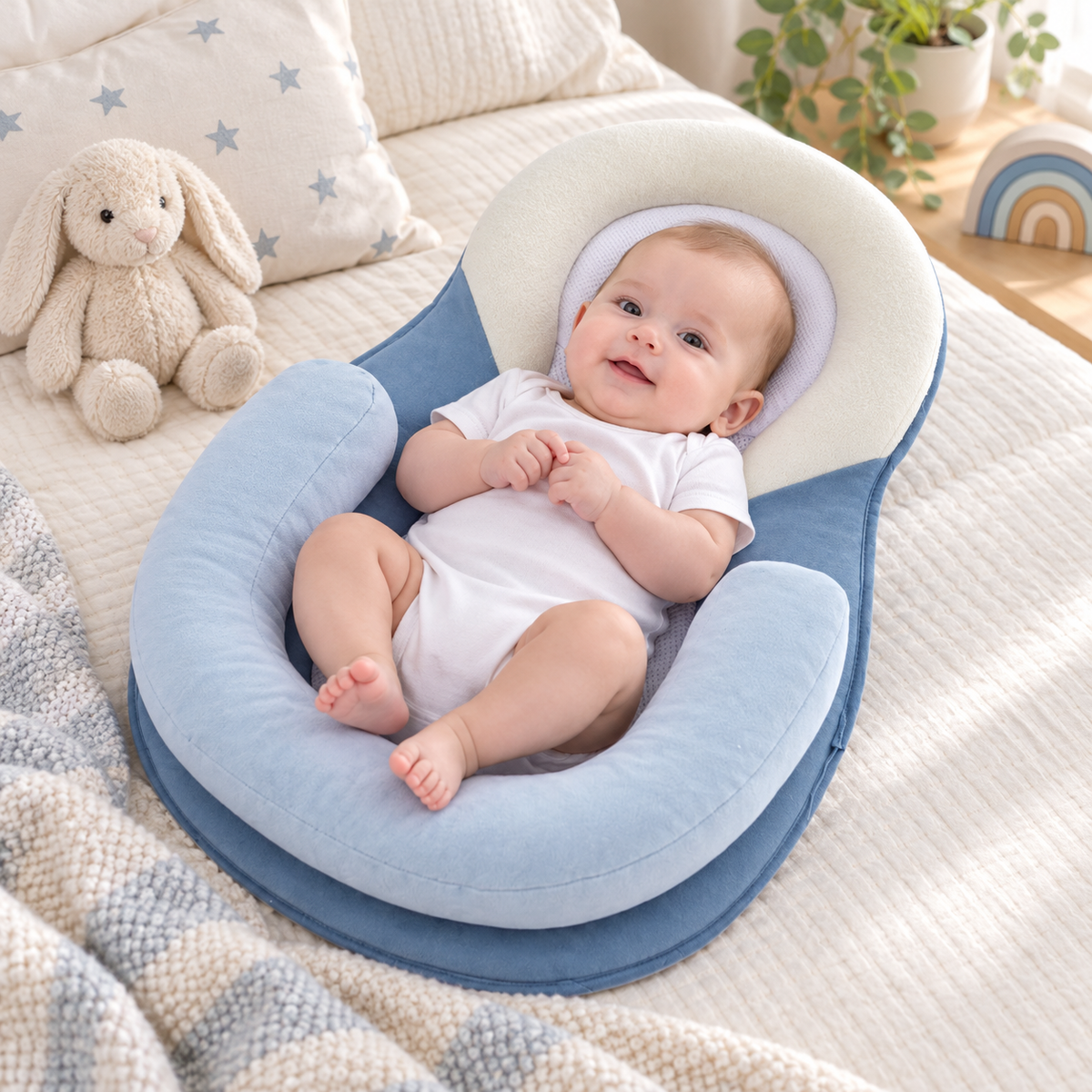 Colic Relief Ergonomic Baby Lounger Supportive Design — photo 6