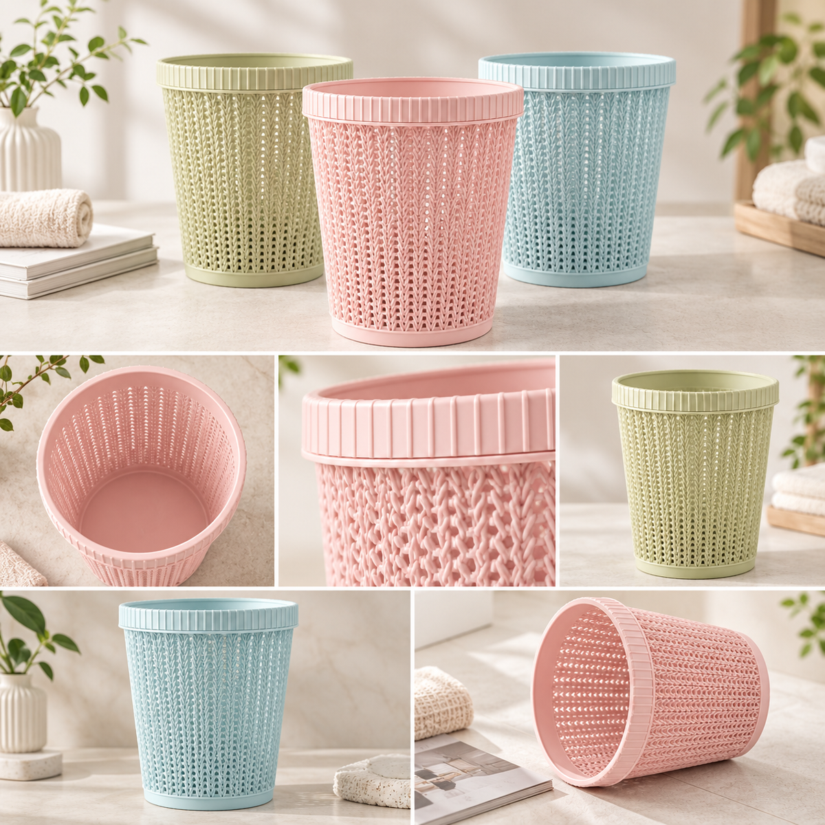 Compact Waste Bin Lightweight Small Garbage Decorative Design — photo 6