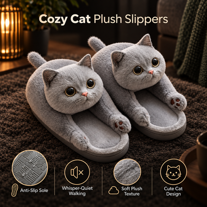 Plush Kitty Slide Slippers — photo 6