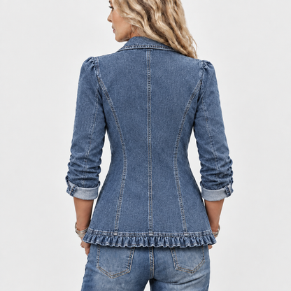 Western Inspired Ruffled Open Front Jacket — photo 5