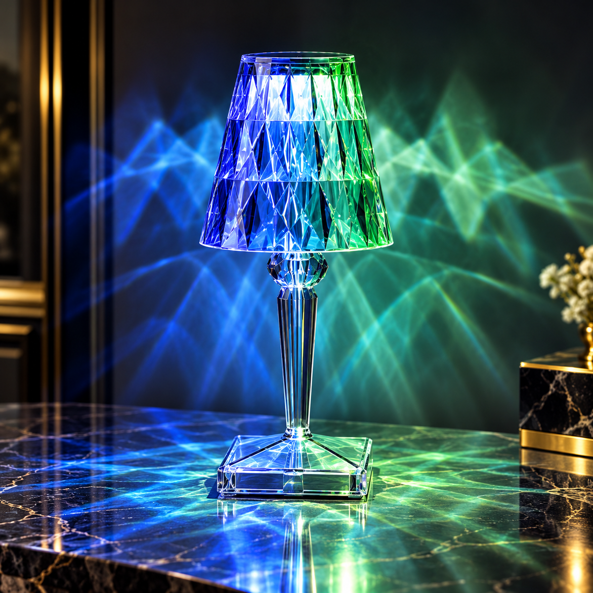 Crystal Table Lamp LED Touch Control Orb Base Decorative — photo 1